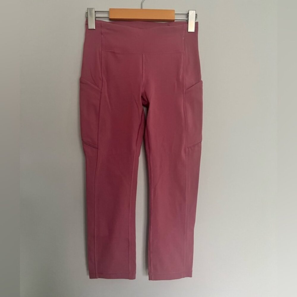 Lululemon Speed Up Crop 21” Moss Rose Size 4